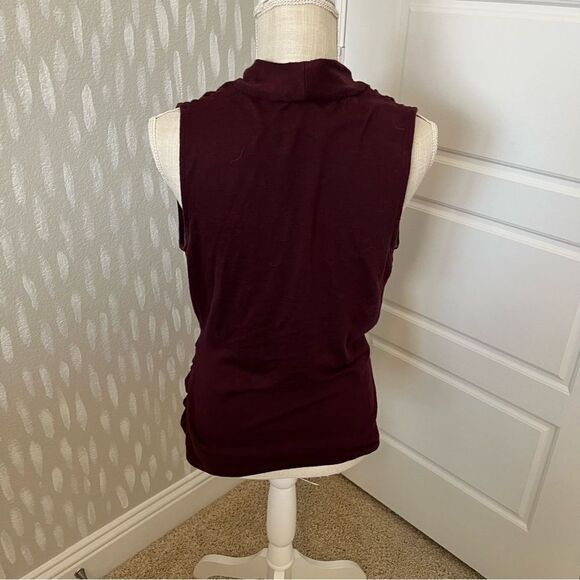 41 Hawthorn Maroon Sleeveless Cross Top Size Medium - Picture 3 of 4